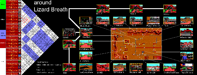 Thumbnail for a map of Outside Town for the PC game It Came From The Desert.