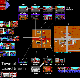 Thumbnail for a map of Town Of Lizard Breath for the PC game It Came From The Desert.