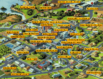 Thumbnail for a map of Richview (In-Game Map) (Large Scale) for the PC game Jake And Jennifer Eagle In Eagle Eye Mysteries.