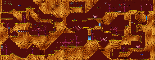 Thumbnail for a map of Funky Monkeys Inferno - Level 2 - Rabbit Roast for the PC game Jazz Jackrabbit 2.