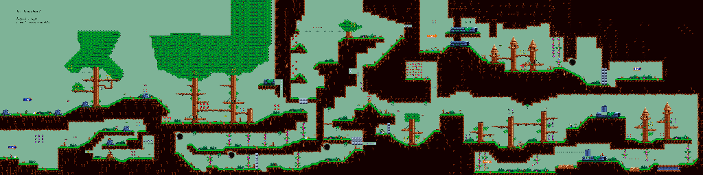 Thumbnail for a map of Funky Monkeys Jungle - Level 1 - Thriller Gorilla for the PC game Jazz Jackrabbit 2.
