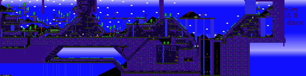 Thumbnail for a map of Episode 1: Turtle Terror Diamondus - Level Two for the PC game Jazz Jackrabbit CD.