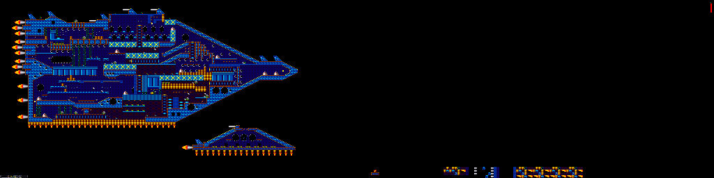 Thumbnail for a map of Episode 6: The Final Clash Twin Mega Battleships - Level One for the PC game Jazz Jackrabbit CD.