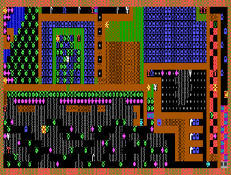 Thumbnail for a map of Level 21 for the PC game Kingdom Of Kroz.