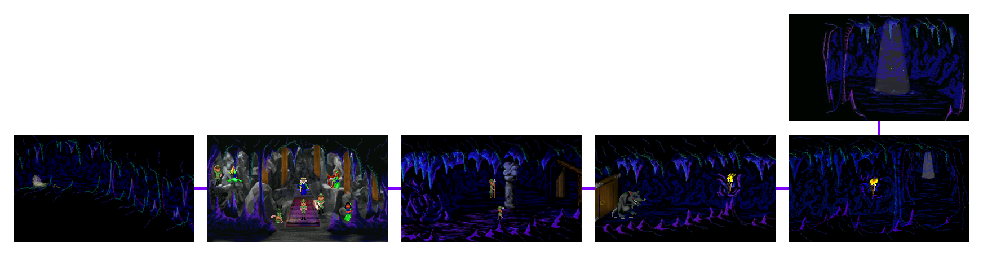 Thumbnail for a map of Leprechaun Cave for the PC game King's Quest I: Quest For The Crown.