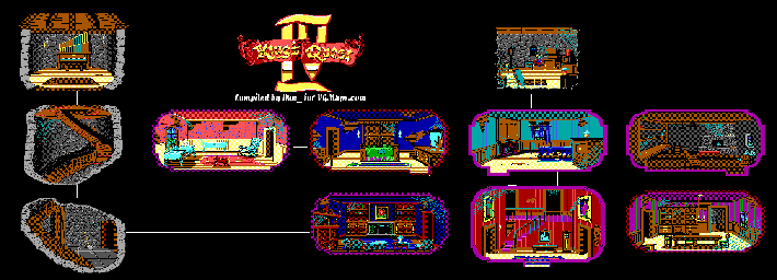 Thumbnail for a map of Haunted Mansion for the PC game King's Quest IV: The Perils Of Roselia.