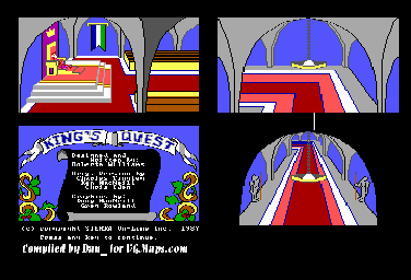 Thumbnail for a map of Castle Daventry for the PC game King's Quest: Quest For The Crown.