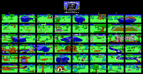 Thumbnail for a map of Daventry for the PC game King's Quest: Quest For The Crown.