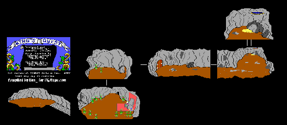 Thumbnail for a map of Leprechaun Cave for the PC game King's Quest: Quest For The Crown.