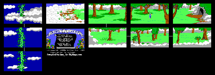 Thumbnail for a map of Sky Land for the PC game King's Quest: Quest For The Crown.