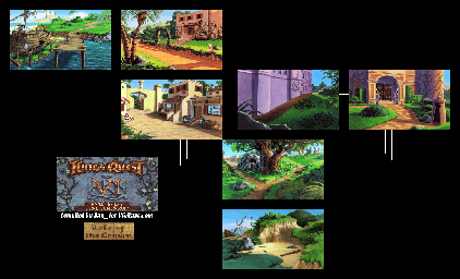 Thumbnail for a map of Isle Of The Crown for the PC game King's Quest VI: Heir Today, Gone Tomorrow.