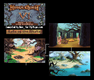 Thumbnail for a map of Isle Of The Mists for the PC game King's Quest VI: Heir Today, Gone Tomorrow.