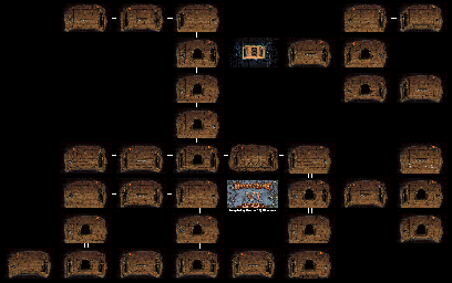 Thumbnail for a map of Isle Of The Sacred Mountain Catacombs (1) for the PC game King's Quest VI: Heir Today, Gone Tomorrow.