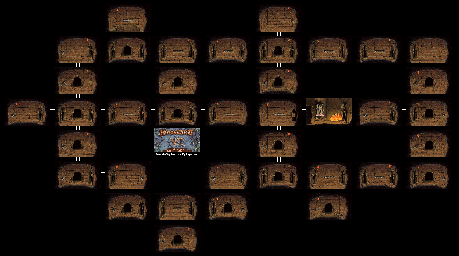 Thumbnail for a map of Isle Of The Sacred Mountain Catacombs (2) for the PC game King's Quest VI: Heir Today, Gone Tomorrow.