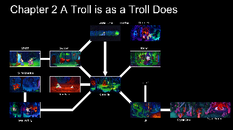 Thumbnail for a map of Chapter 2: A Troll Is As A Troll Does for the PC game King's Quest VII: The Princeless Bride.