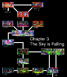 Thumbnail for a map of Chapter 3: The Sky Is Falling for the PC game King's Quest VII: The Princeless Bride.
