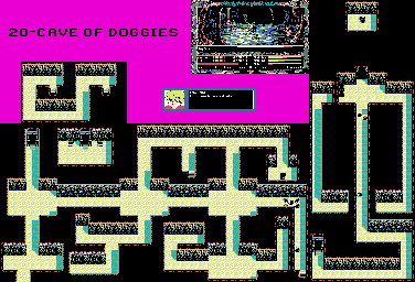 Thumbnail for a map of Dog Cave for the PC game Knights Of Xentar.