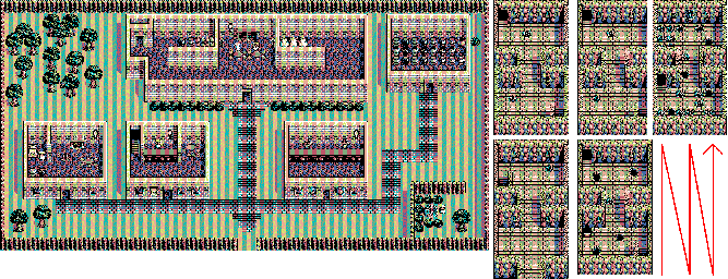 Thumbnail for a map of The Nameless Village for the PC game Knights Of Xentar.