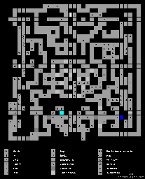 Thumbnail for a map of Catwalk Caves 1 (Guide) for the PC game Lands Of Lore: The Throne Of Chaos.