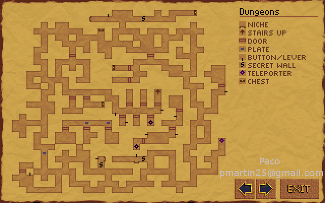 Thumbnail for a map of Dungeon (In-Game Map) for the PC game Lands Of Lore: The Throne Of Chaos.