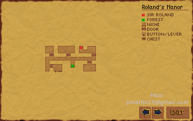 Thumbnail for a map of Roland's Manor (In-Game Map) for the PC game Lands Of Lore: The Throne Of Chaos.