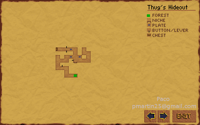 Thumbnail for a map of Thug's Hideout (In-Game Map) for the PC game Lands Of Lore: The Throne Of Chaos.