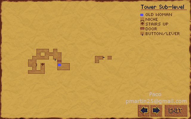 Thumbnail for a map of Tower: Sub-Level (In-Game Map) for the PC game Lands Of Lore: The Throne Of Chaos.