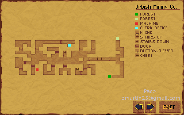 Thumbnail for a map of Urbish Mining Co. (In-Game Map) for the PC game Lands Of Lore: The Throne Of Chaos.