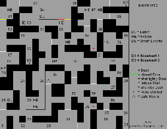 Thumbnail for a map of Basement 2 for the PC game The Legacy: Realm Of Terror.