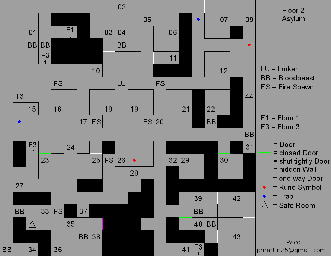 Thumbnail for a map of Floor 2: Asylum for the PC game The Legacy: Realm Of Terror.