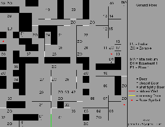 Thumbnail for a map of Ground Floor for the PC game The Legacy: Realm Of Terror.