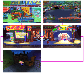 Thumbnail for a map of Shop Street for the PC game Leisure Suit Larry 1.