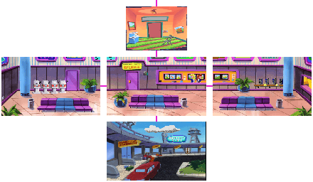 Thumbnail for a map of Atlantic City Airport for the PC game Leisure Suit Larry 5: Passionate Patti Does A Little Undercover Work.