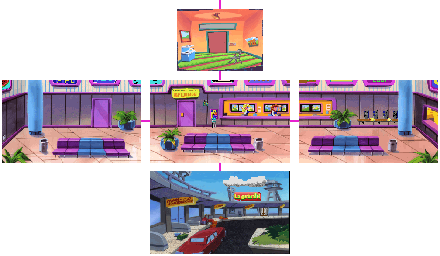 Thumbnail for a map of LaGuardia Airport for the PC game Leisure Suit Larry 5: Passionate Patti Does A Little Undercover Work.