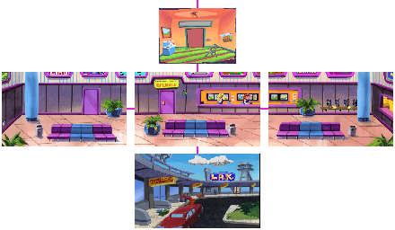 Thumbnail for a map of L.A.X. for the PC game Leisure Suit Larry 5: Passionate Patti Does A Little Undercover Work.
