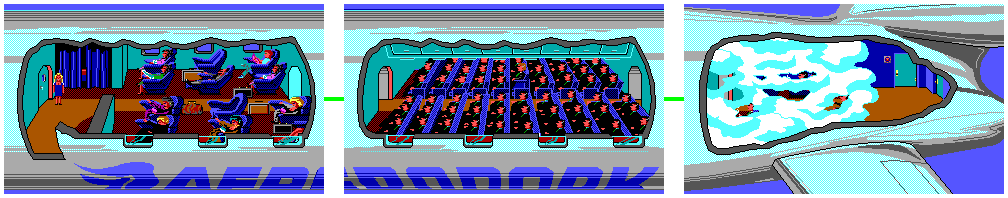 Thumbnail for a map of Airplane for the PC game Leisure Suit Larry II / Leisure Suit Larry Goes Looking For Love (In Several Wrong Places).