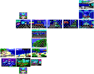 Thumbnail for a map of Island Resort & Airport for the PC game Leisure Suit Larry II / Leisure Suit Larry Goes Looking For Love (In Several Wrong Places).