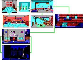 Thumbnail for a map of Lefty's Bar for the PC game Leisure Suit Larry In The Land Of The Lounge Lizards.