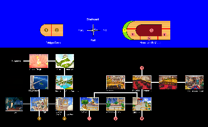 Thumbnail for a map of Bridge & Promenade Decks for the PC game Leisure Suit Larry: Love For Sail!.