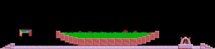 Thumbnail for a map of Mayhem Level 14 for the PC game Lemmings.