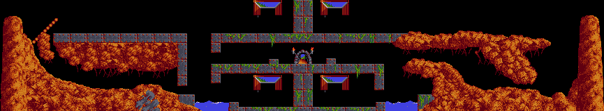 Thumbnail for a map of Mayhem Level 18 for the PC game Lemmings.