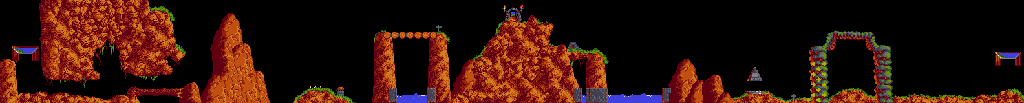Thumbnail for a map of Mayhem Level 30 for the PC game Lemmings.