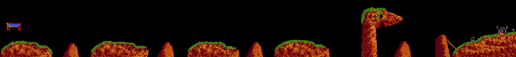 Thumbnail for a map of Taxing Level 14 for the PC game Lemmings.