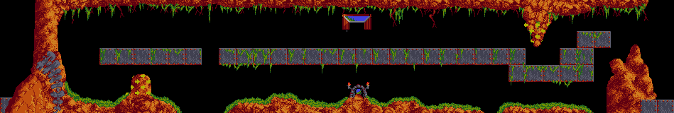 Thumbnail for a map of Tricky Level 09 for the PC game Lemmings.