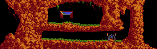 Thumbnail for a map of Tricky Level 15 for the PC game Lemmings.