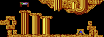 Thumbnail for a map of Tricky Level 18 for the PC game Lemmings.