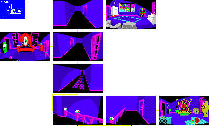 Thumbnail for a map of Second Floor for the PC game Math Blaster Mystery.
