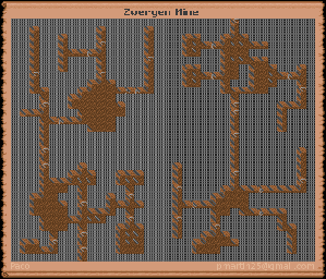 Thumbnail for a map of Dwarf Mine - Levels 1 & 2 (In-Game Map) for the PC game Might And Magic: Clouds Of Xeen.
