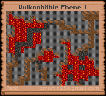 Thumbnail for a map of Volcan Cave 1 (In-Game Map) for the PC game Might And Magic: Clouds Of Xeen.