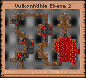Thumbnail for a map of Volcan Cave 2 (In-Game Map) for the PC game Might And Magic: Clouds Of Xeen.